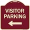 Signmission Designer Series-Visitor Parking 1, Burgungy Heavy-Gauge Aluminum, 18" x 18", BU-1818-9872 A-DES-BU-1818-9872 - alternate 1